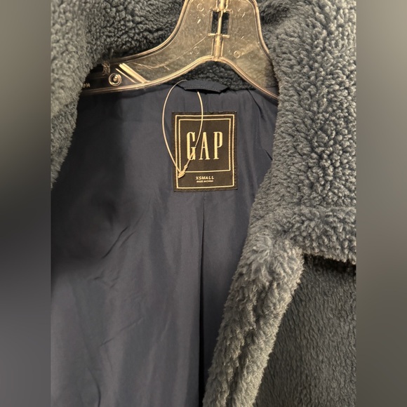 Blue gap teddy/sherpa style coat size xsmall - Picture 3 of 5